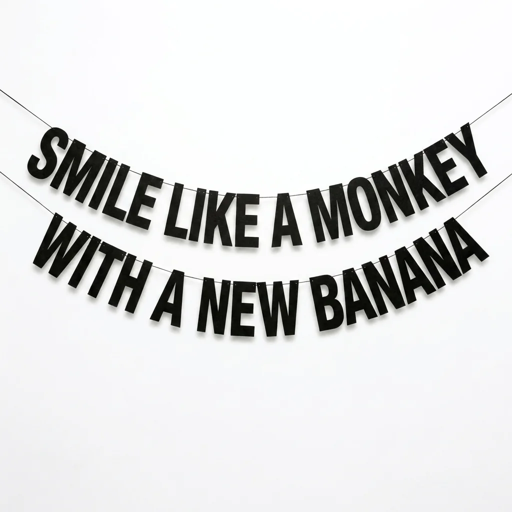 SMILE LIKE A MONKEY WITH A NEW BANANA